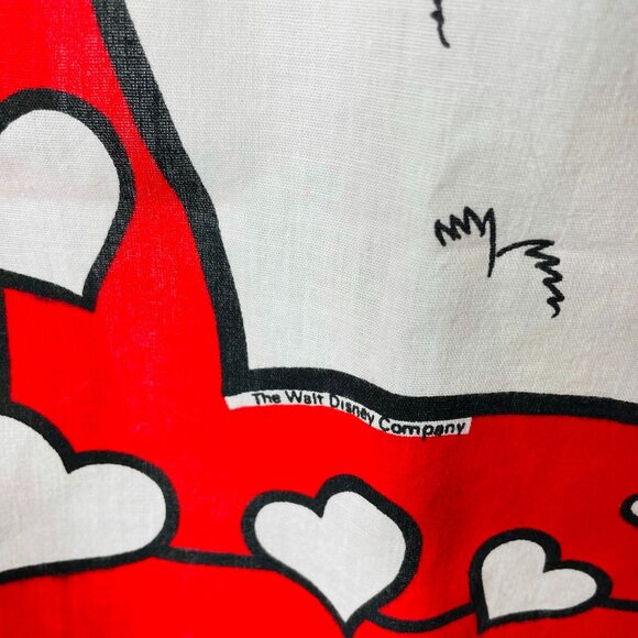 J A Woronowicz Disney Scarf Mickey Giving Minnie Mouse Flowers Bandanna u 80s - Picture 3 of 4